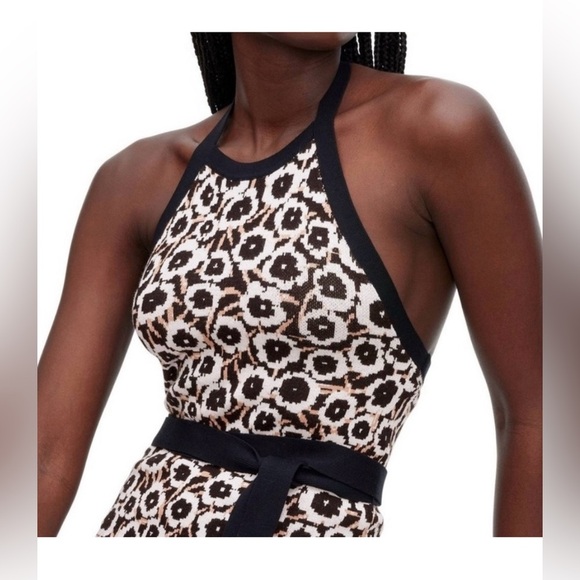 DIANE VON FURSTENBERG x Target Halter Knit Dress Midi Stretch size XXS like new - Picture 4 of 12